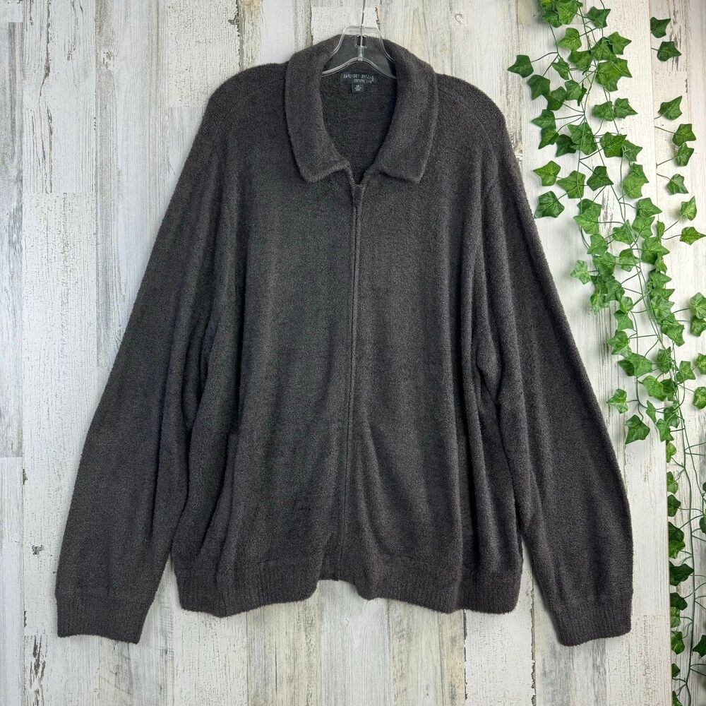 Barefoot Dreams Cozychic Lite Womens Size 3X Full Zip Up Sweater W/Pockets